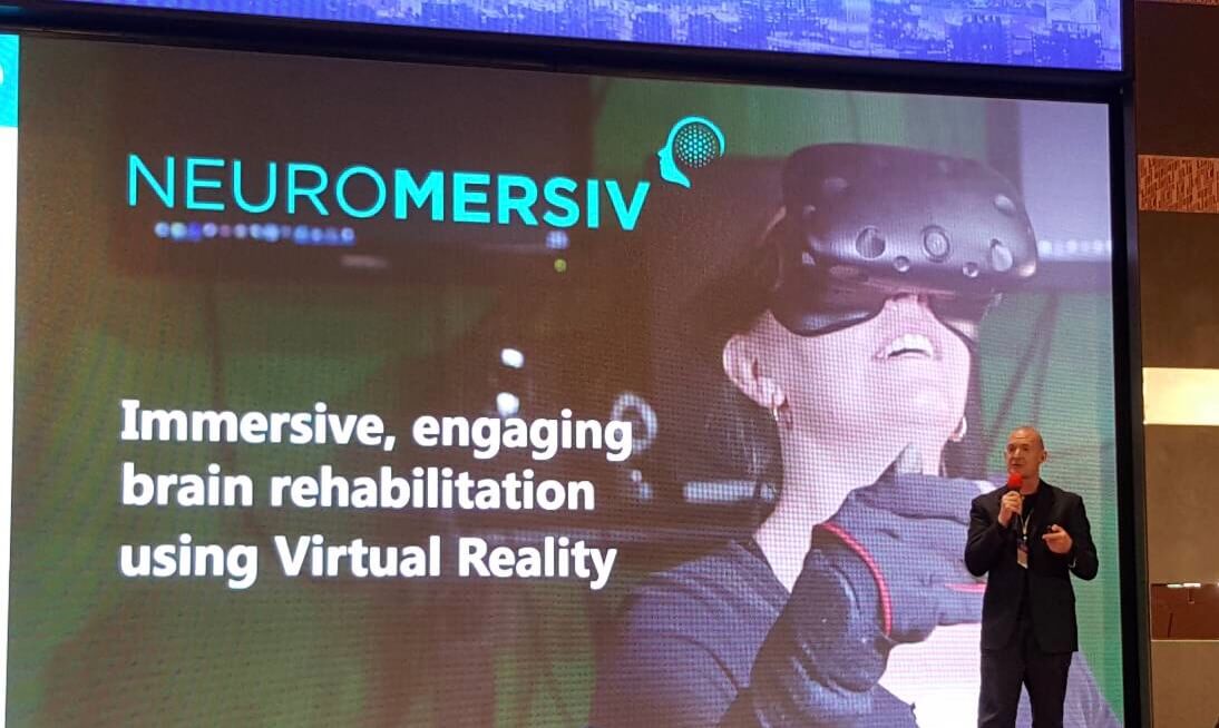 Rohan O’Reilly, Co-founder of Neuromersiv, at MEDTEX Session III introduced the concept of neuroplasticity, and explained how virtual reality can greatly improve neural rehabilitation. (Photo Credit/GeneOnline)