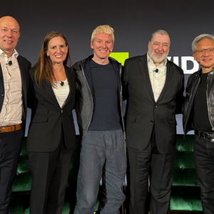 At the J.P. Morgan Healthcare Conference, leaders from Arc Institute, Mayo Clinic, Illumina, and IQVIA joined Jensen Huang to explore AI's impact on biomedical research, clinical trials, and pathology. Image: NVIDIA Blog